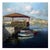 Renato Criscuolo, Boats in Sorrento, Oil on Canvas, 2008 For Sale