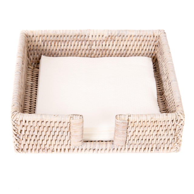 Artifacts Rattan Napkin Holder For Sale - Image 4 of 6