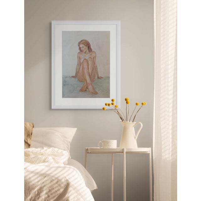 Paper Sweet Promises Original Impressionistic Nude Figure Watercolor on Paper Painting Art by Anna Novick For Sale - Image 7 of 10