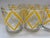 Mid 20th Century Mid 20th Century Mid-Century Georges Briard Yellow and White Geometric Rock Glasses - Set of 6 For Sale - Image 5 of 7