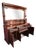 English Sideboard with Large Mirror Hand Carved For Sale