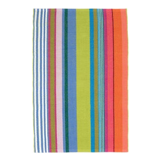 Dash & Albert by Annie Selke Mellie Stripe Woven Cotton Rug, 2'6" x 12' For Sale