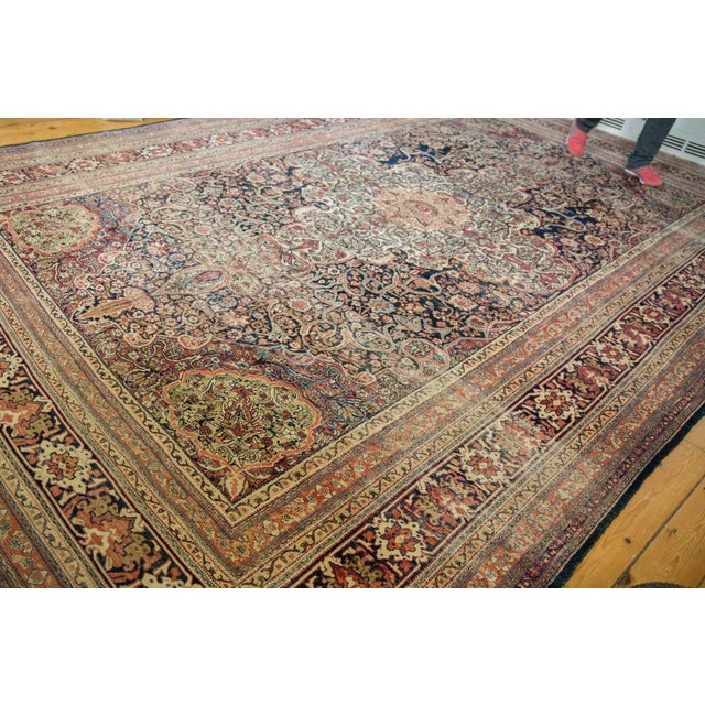 Antique Kermanshah Carpet - 10'9" x 16'3" For Sale In New York - Image 6 of 17
