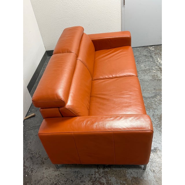 Animal Skin Queen Size Andrew Leather Sleeper Sofa For Sale - Image 7 of 12