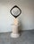 1970s Mid-Century Modern Barbara Hepworth-Style Wood & Metal Abstract Sculpture on Marble Base For Sale - Image 12 of 16