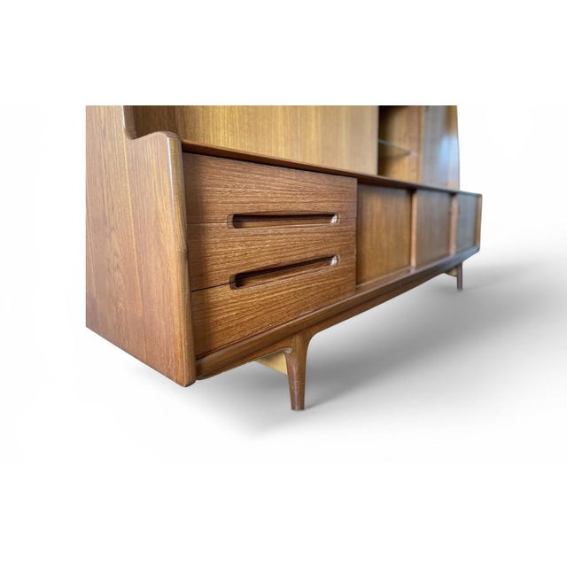 Brown Large Vintage Scandinavian Danish Teak Sideboard, 1960s For Sale - Image 8 of 12