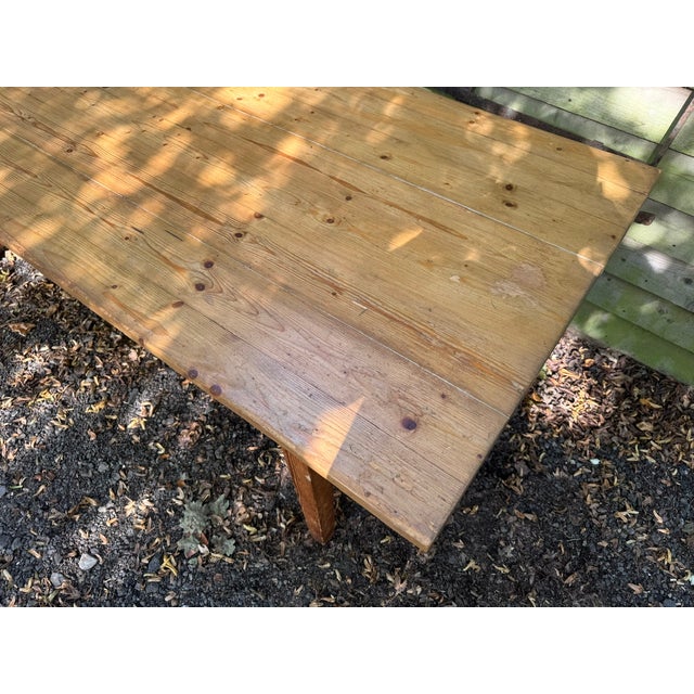 Large Farmhouse Dining Table in Pine, 1955 For Sale - Image 6 of 12