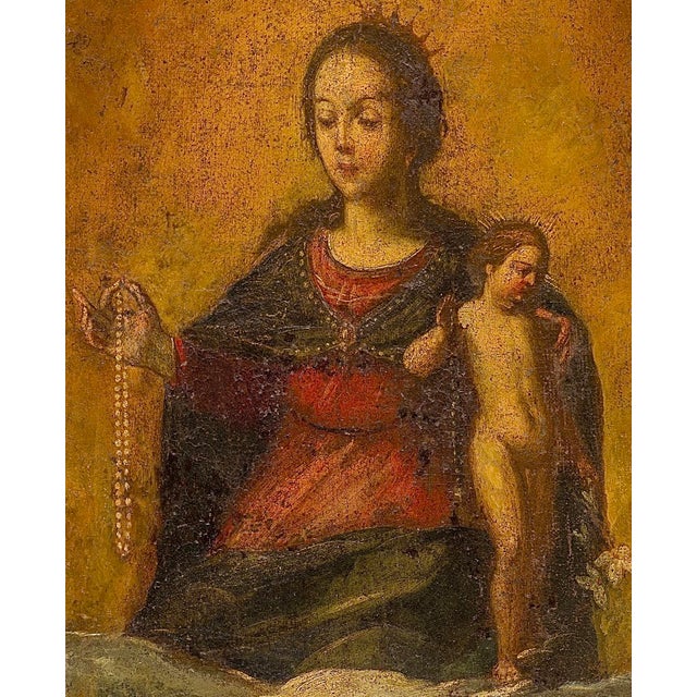 17th Century Italian Religious Painting Credited to Luciano Borzone This important oil painting on canvas, although it is...
