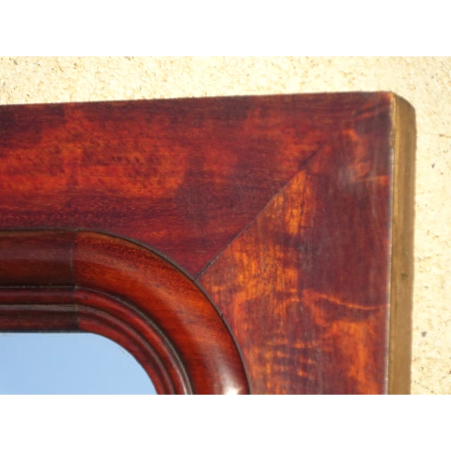 Large Antique Mirror with Flamed Mahogany Frame, 1890s For Sale - Image 4 of 17