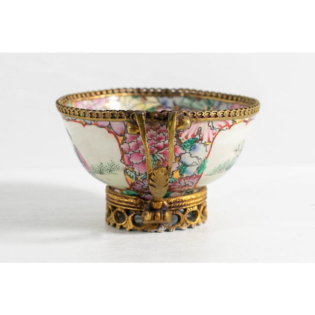 Antique 19th Century Chinese Porcelain Cup - Gilt Bronze Mount For Sale - Image 4 of 7