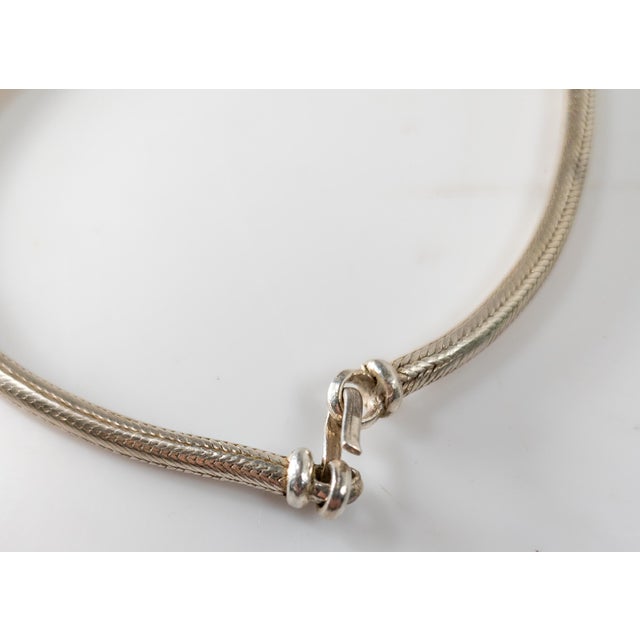 Silver 20th Century Sterling Silver Braided Necklace Rope Chain For Sale - Image 8 of 8