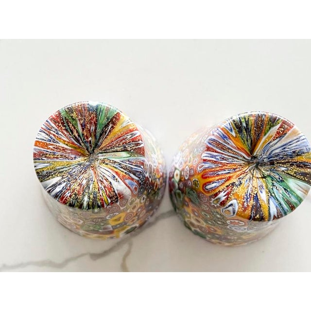 This is an exceptional example of very fine Venetian MURRINA MILLEFIORI. Glass processing is performed by Murano artisans...