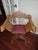 Wood Three Piece Chess Table With Marble Top & Two 19th Century Renaissance Savonarola Chairs For Sale - Image 7 of 8