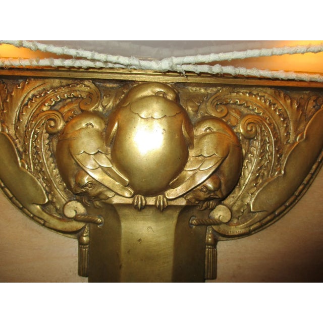 Fine French Art Deco Bronze Birds Sconce Circa 1920s For Sale - Image 9 of 10