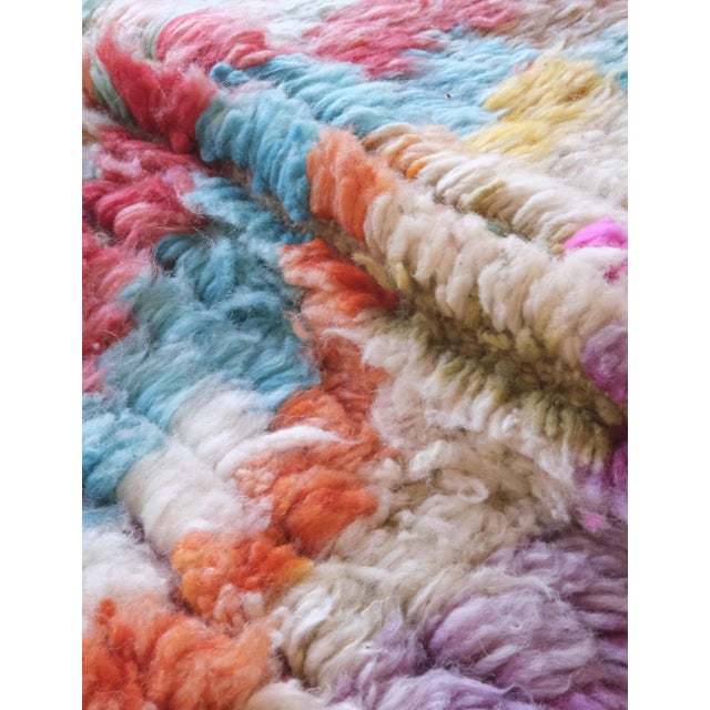 Tribal Small Boho Chic Moroccan Wool Rug - 5.2 X 3.1 Ft For Sale - Image 3 of 8