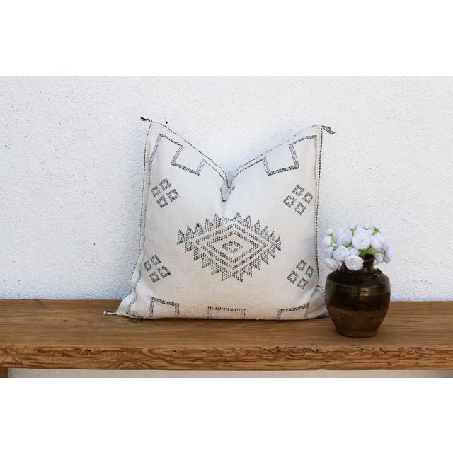 Textile 24" Fez Sundial Moroccan Silk Pillow For Sale - Image 7 of 7
