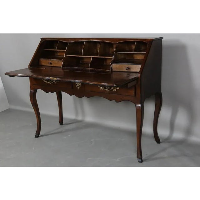 Wood Antqiue Donkey Desk in Walnut For Sale - Image 7 of 13