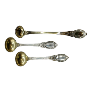 1859 Tiffany & Co Sterling Silver Condiment Ladle and Master Salt Spoons