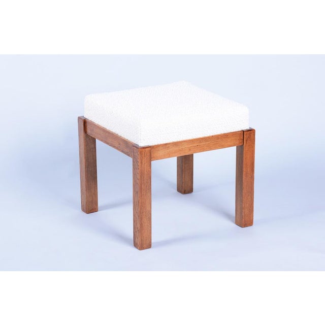 Czech Art Deco Stool in Oak attributed to Krásná Jizba, 1930s For Sale - Image 9 of 9
