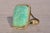 2000 - 2009 The 146th Avenue: Amazonite and Diamond Halo Ring in Yellow Gold For Sale - Image 5 of 11