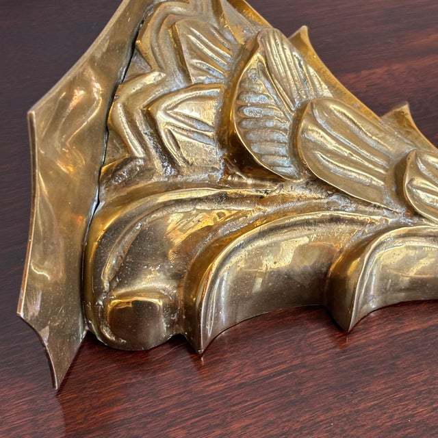 Brass Mid-20th Century Italian Renaissance-Style Solid Brass Wall Bracket For Sale - Image 8 of 17