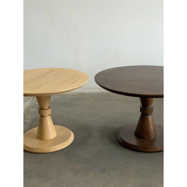 Brown Made to Order: Forma Dining Table in Walnut Stained Oak, 48” For Sale - Image 8 of 9