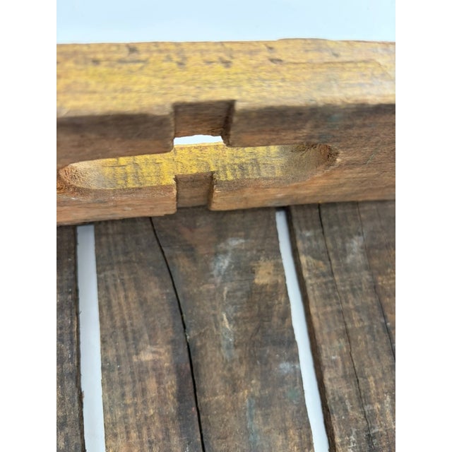 Title: Vintage Pepsi Wood Soda Crate – Yellow With Blue Lettering For Sale - Image 11 of 11