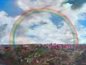 Our City of Angels- Los Angeles, Original Oil Painting by Jessica Fairley