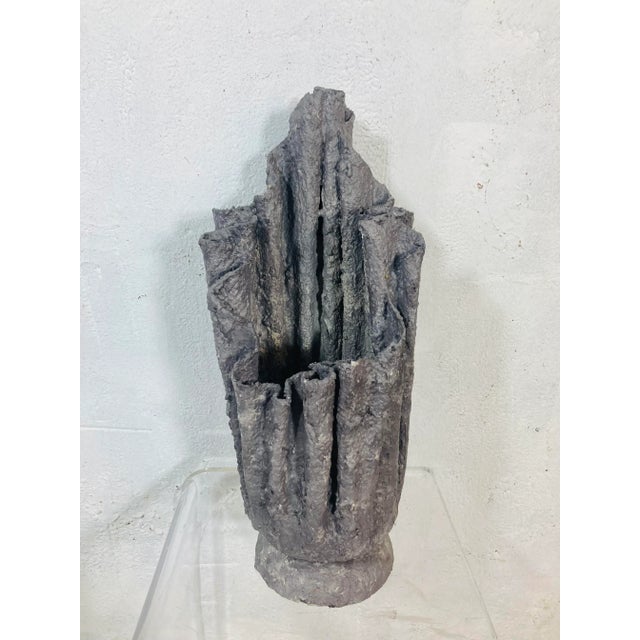 Gray Large Studio Art Vase For Sale - Image 8 of 9