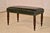 19th century leather upholstered mahogany bench from England. The top has been expertly upholstered in a rich green...