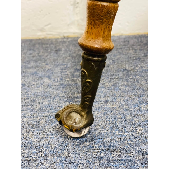 1940s Square Two-Tier Bobbin Leg Parlor Table For Sale In Louisville - Image 6 of 11