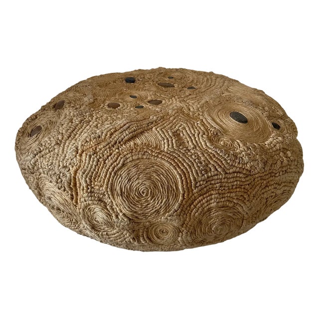 Vintage Hemp Ottoman For Sale