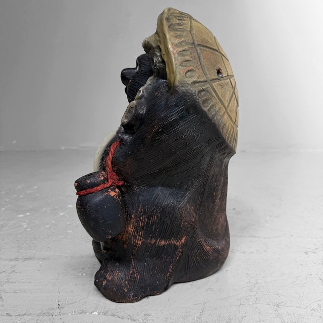 1960s Japanese Shōwa Shigaraki Ware Tanuki Statue, 1960s For Sale - Image 5 of 13