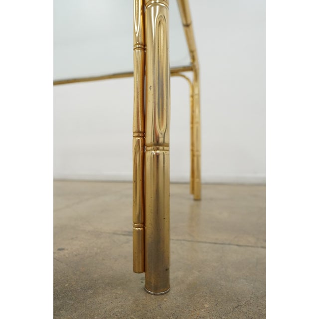 Vintage Mid Century Faux Bamboo Dining Table For Sale - Image 12 of 13
