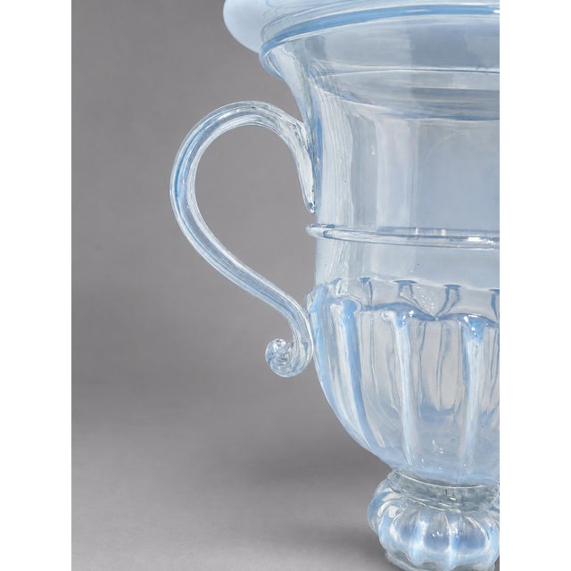 Early 20th Century Venetian Opalescent Glass Covered Urn, Attributed Salviati - Early 20th Century For Sale - Image 5 of 12
