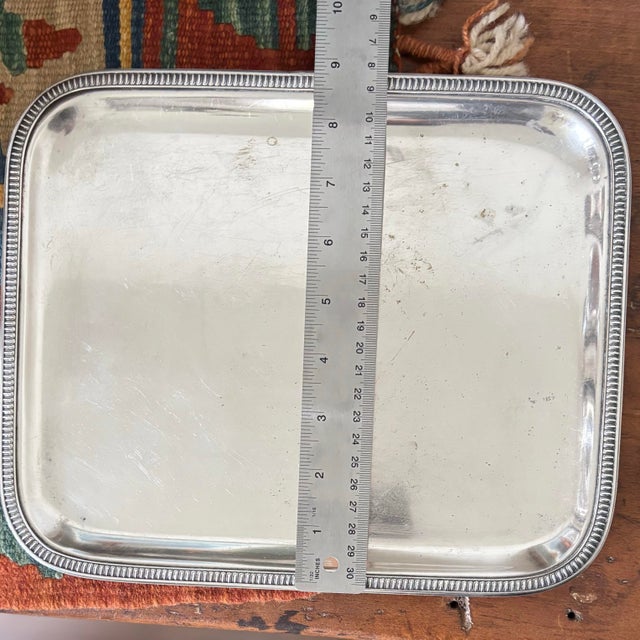 French Argental Silver-Plated Platter Tray For Sale - Image 10 of 11
