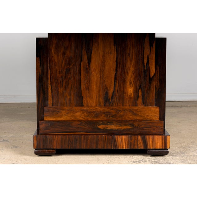 1930s French Art Deco Square Rosewood Dining Table With Architectural Pedestal Base For Sale - Image 17 of 18