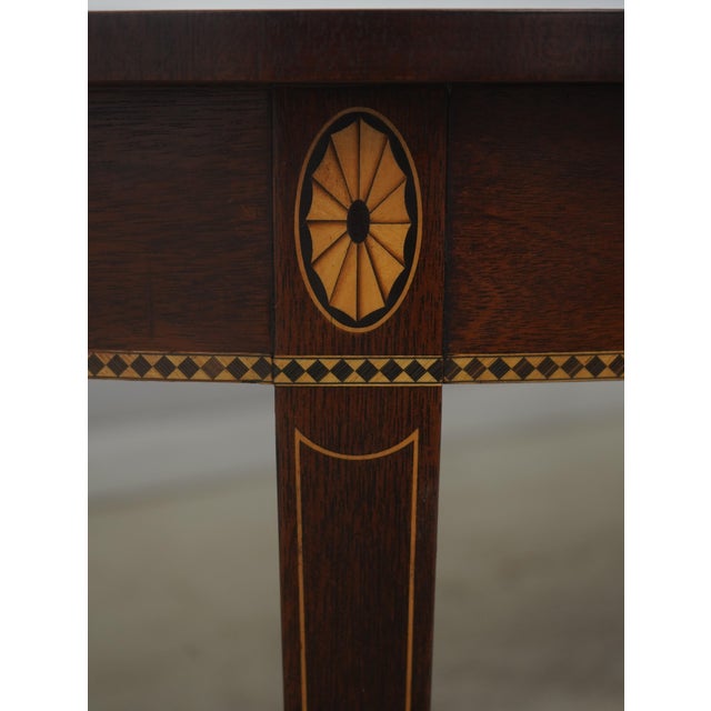 Stickley Mahogany Federal Style Inlaid Dining Table For Sale - Image 13 of 18