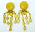 1980s 1980's Yellow Glass Dangle Earrings, a Pair For Sale - Image 5 of 7
