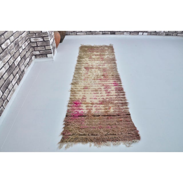 Turkish Vintage Tribal Handmade Turkish Rug For Sale - Image 3 of 10