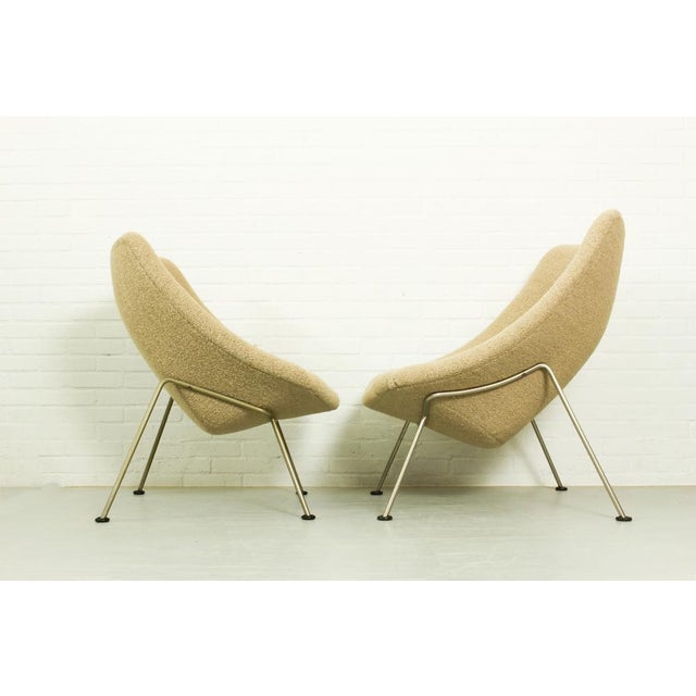 Mid-Century Modern Vintage Oyster Chairs by Pierre Paulin for Artifort, 1960s, Set of 2 For Sale - Image 3 of 16