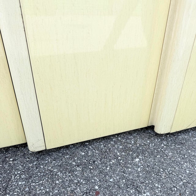 Postmodern Cream Woodgrain Finished Sawtooth Wave Credenza For Sale - Image 10 of 12
