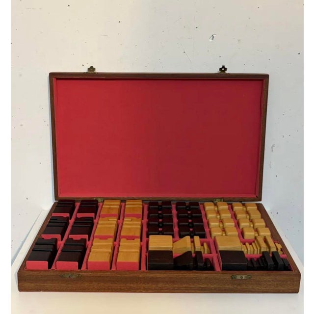 Wooden Chess Set, 1970s, Set of 32 For Sale - Image 9 of 10