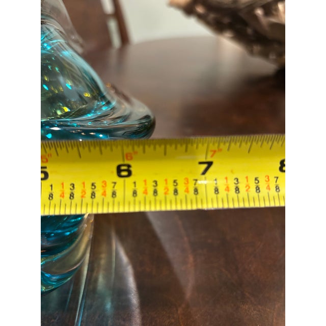 Vintage Murano-Style Tri-Color Hand-Blown Art Glass Vase | 9” H For Sale - Image 12 of 15