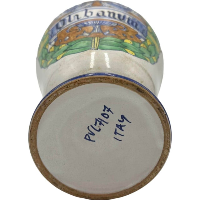 Ceramic Vintage Frankincense Olibanum Ceramic Covered Urn Jar Italy For Sale - Image 7 of 12