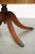20th Century English Oval Coffee Table with a Red Leather Top For Sale - Image 10 of 11