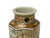 Gold 6" Asian Satsuma Style Hexagonal Figures Painted Porcelain Art Vase For Sale - Image 8 of 12