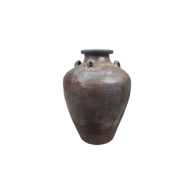 Early 20th Century Primitive Southeast Asian Pottery Vase For Sale - Image 5 of 8