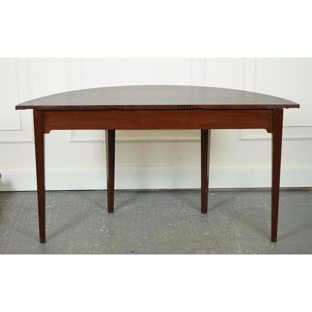 Wood George III Demi Lune Hall Side End Table, 1800s For Sale - Image 7 of 15