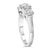 Early 21st Century 14K White Gold 3.0 Cttw Lab Grown Diamond 3 Stone Band Ring (F-G Color, VS1-VS2 Clarity) - Ring Size 7 For Sale - Image 5 of 7